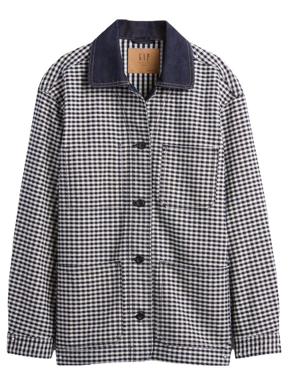 Gap × DÔEN Gingham Denim Jacket - Picture 4 of 6